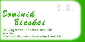 dominik bicskei business card